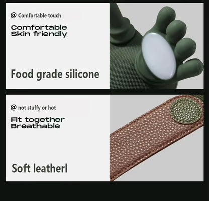 N7 Silicone Paint Shell Shiatsu Bionic Shoulder and Neck Massager Deep Tissue Kneading Heating Simulating Hand Sharp Massagers